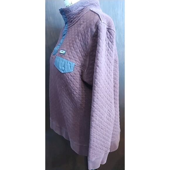 Patagonia Quilted Snap jacket Balsamic Burgundy Pullover Womens Large Maroon - Picture 5 of 9